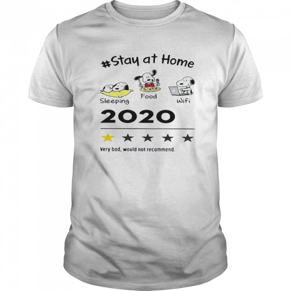 Stay At Home Sleeping Food Wifi 2020 Very Bad Would Not Recommend shirt