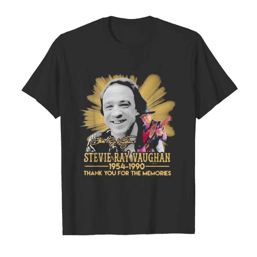 Stevie ray vaughan 1954 1990 thank for the memories signature shirt