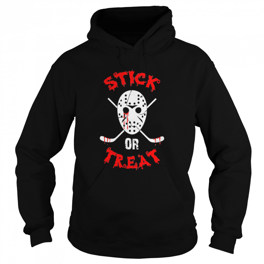 Stick Or Treat Hockey Halloween  Unisex Hoodie