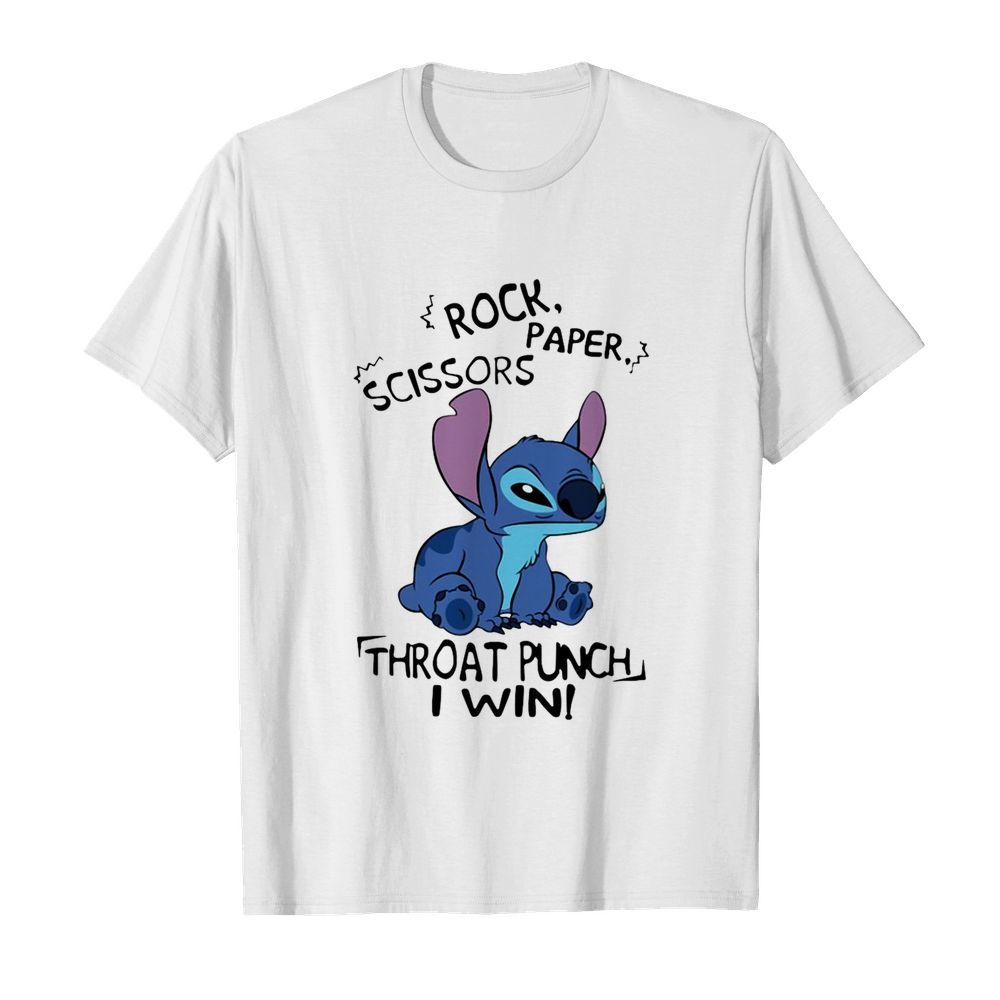 Stitch Rock Paper Scissors Throat Punch I Win shirt