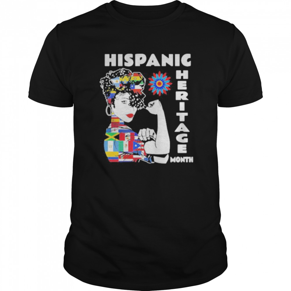 Strong Woman Flags Hispanic Heritage Month shirt