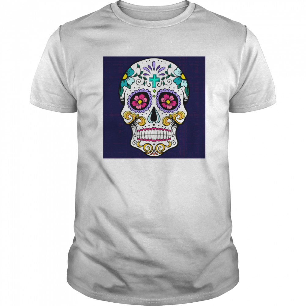 Sugar Candy Skulls Day Of The Dead  Classic Men's T-shirt