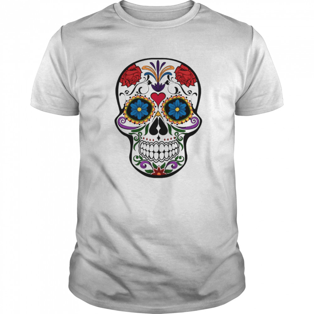 Sugar Skull Day Of The Dead Muertos  Classic Men's T-shirt