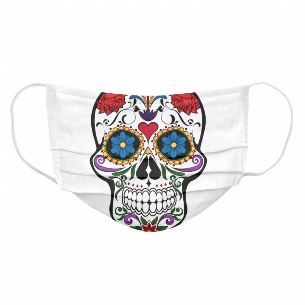 Sugar Skull Day Of The Dead Muertos  Cloth Face Mask