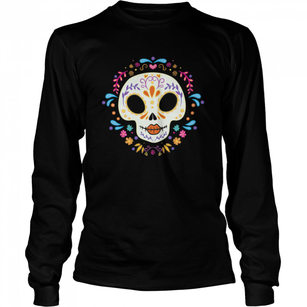 Sugar Skull Day Of The Dead  Long Sleeved T-shirt