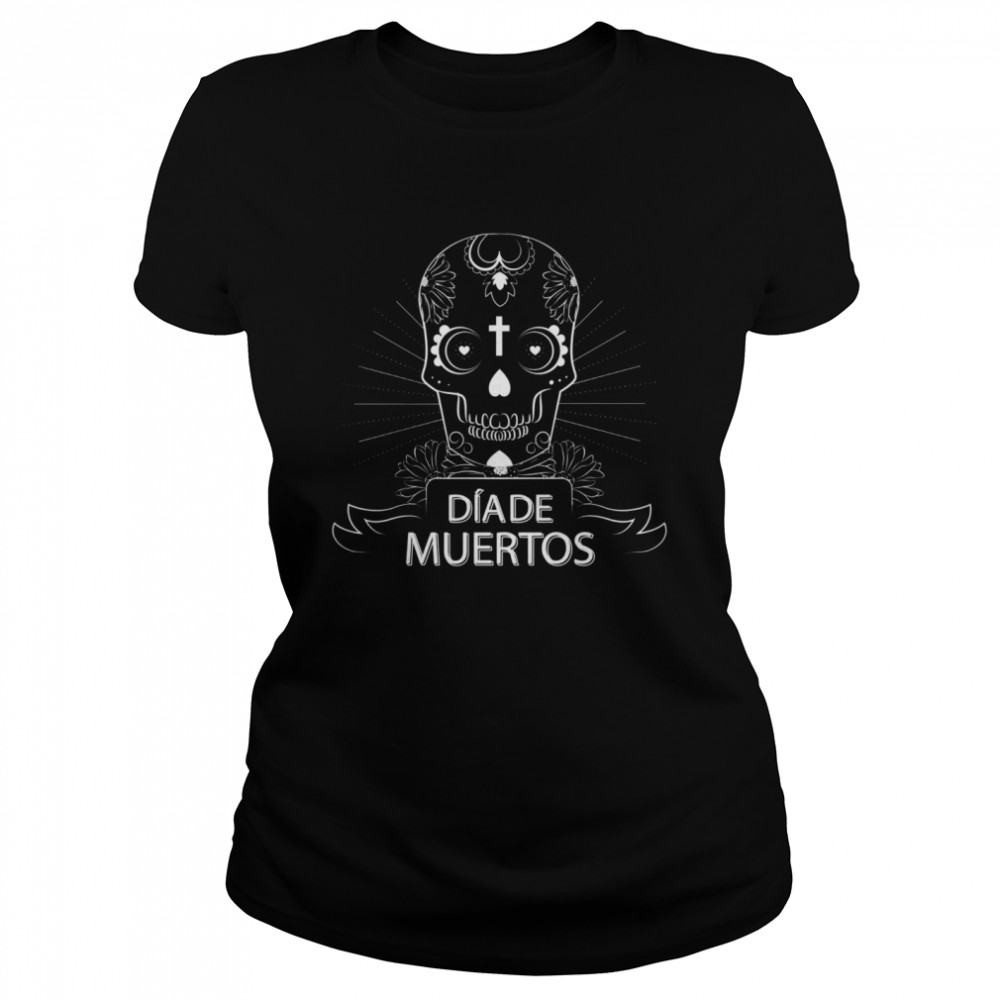 Sugar Skull Simple Dia De Muertos Vintage  Classic Women's T-shirt