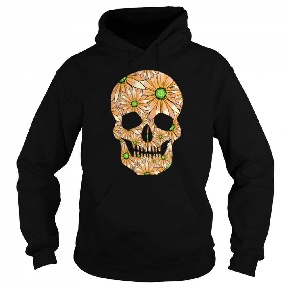 Summer Peach Skull Day Of The Dead  Unisex Hoodie