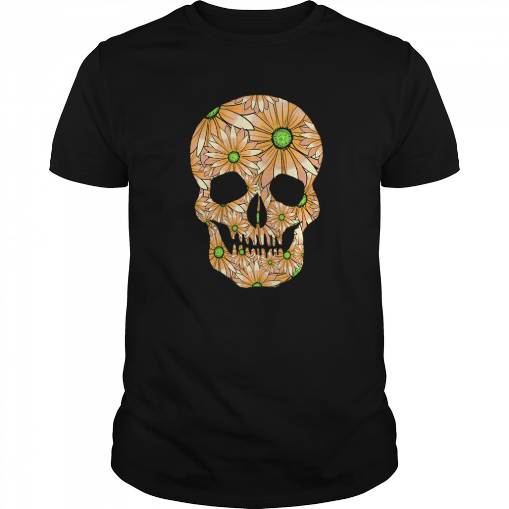 Summer Peach Skull Day Of The Dead  Classic Men's T-shirt