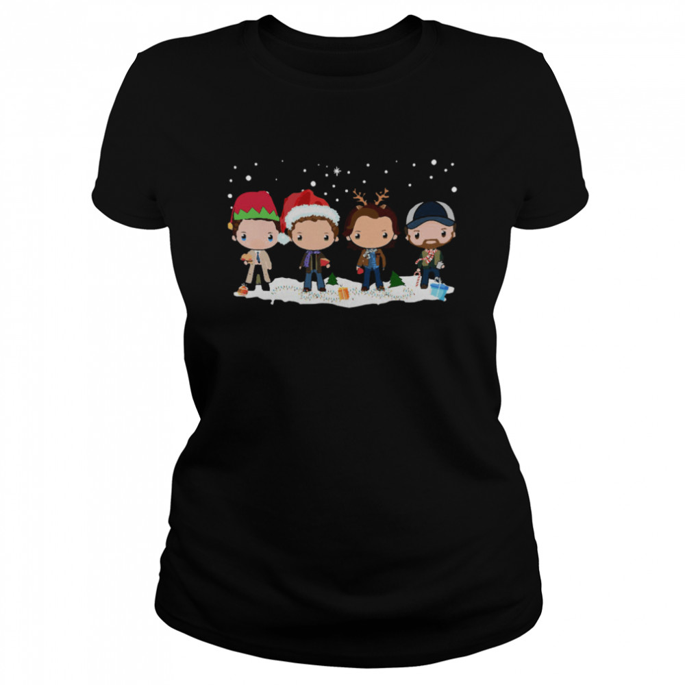 Supernatural Chibi Christmas  Classic Women's T-shirt