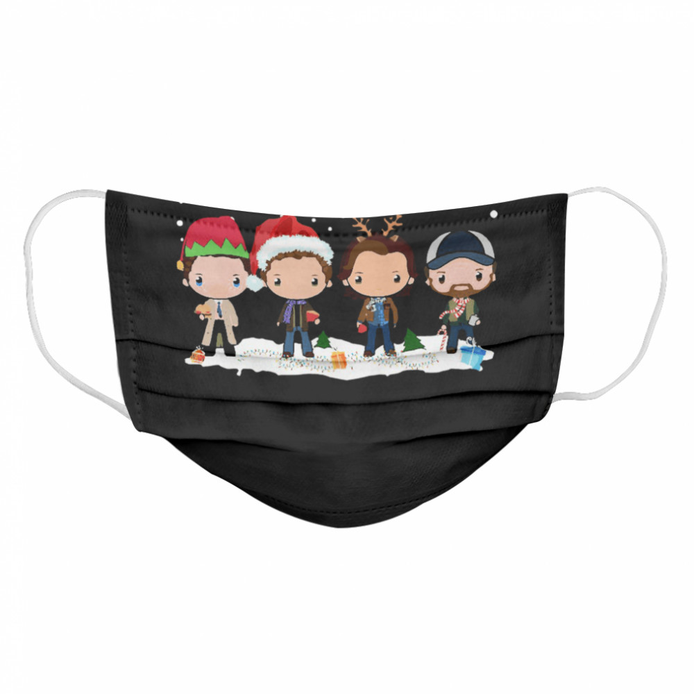 Supernatural Chibi Christmas  Cloth Face Mask