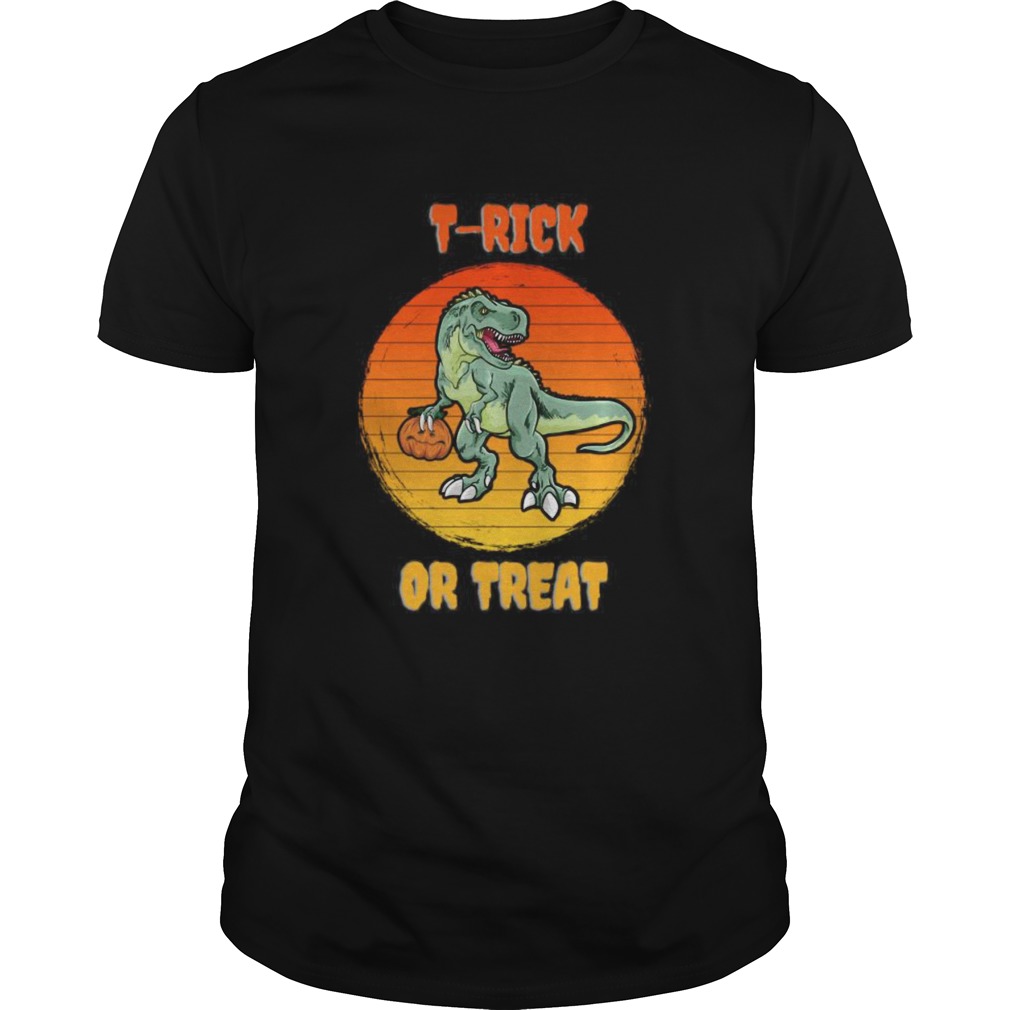 TRick or Treat Trex Halloween Dinosaur shirt