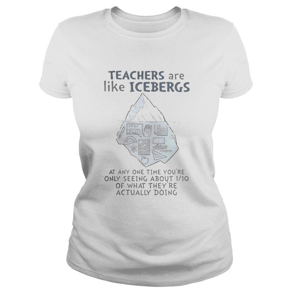 Teachers are like icebergs at any one time youre only seeing about 1_10 of what theyre actually d Classic Ladies