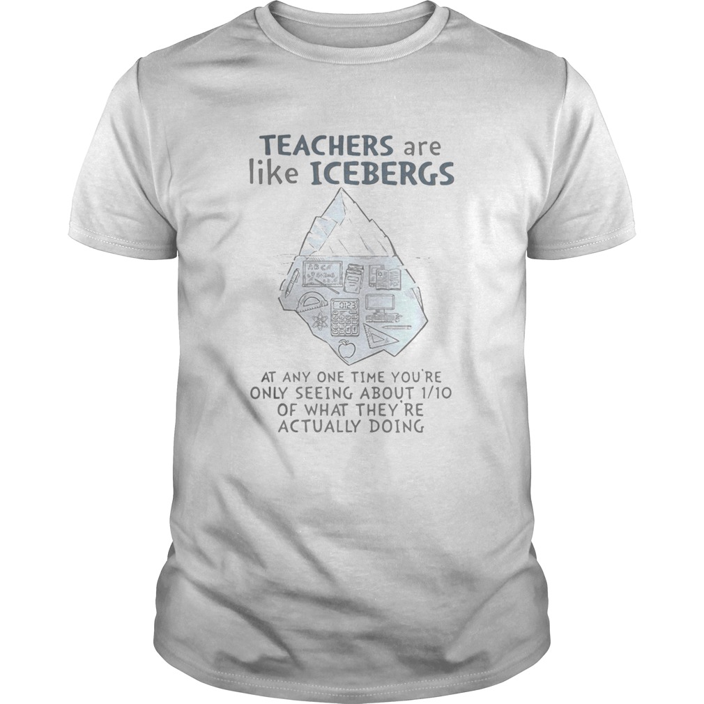 Teachers are like icebergs at any one time youre only seeing about 1_10 of what theyre actually d