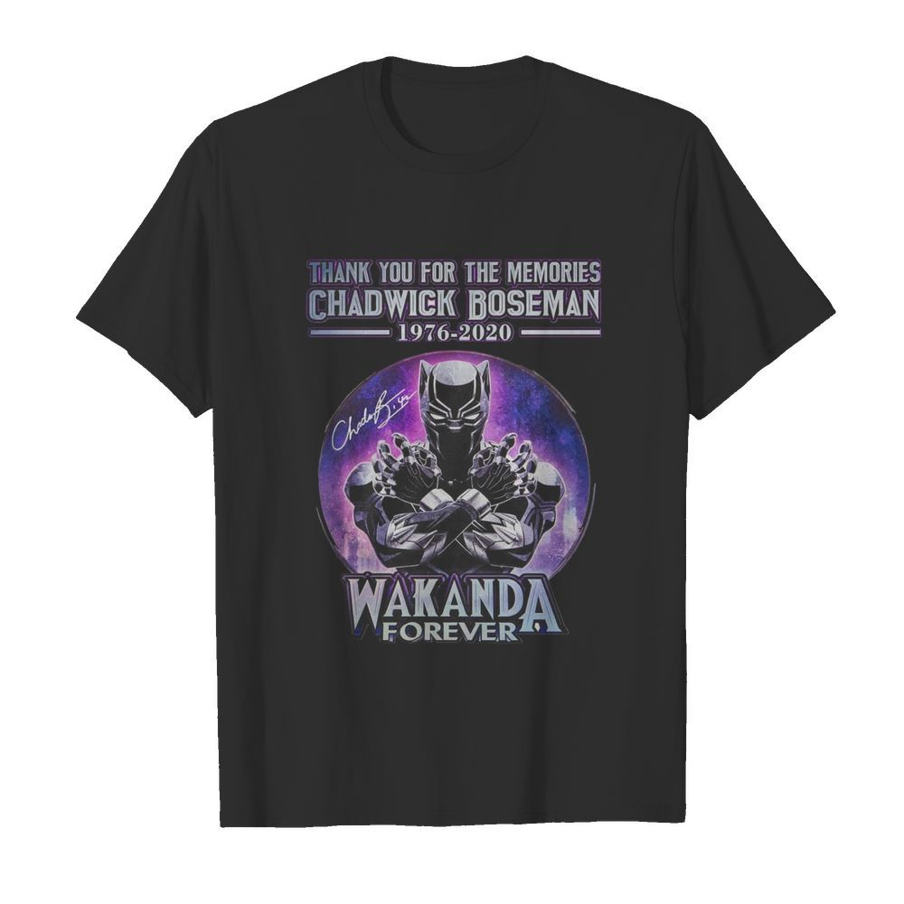 Thank You For The Memories Chadwick Boseman 1976-2020 Wakanda Forever Signature shirt