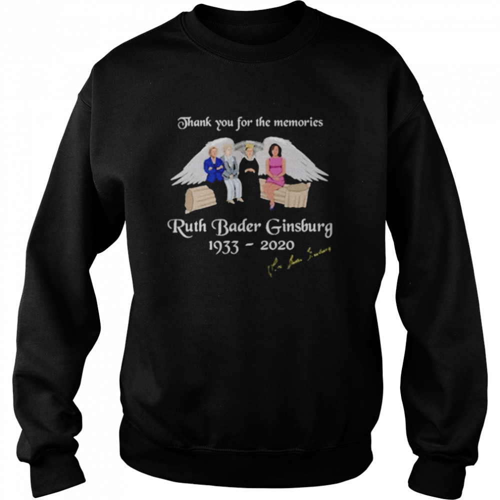 Thank You For The Memories Ruth Bader Ginsburg 1933-2020  Unisex Sweatshirt