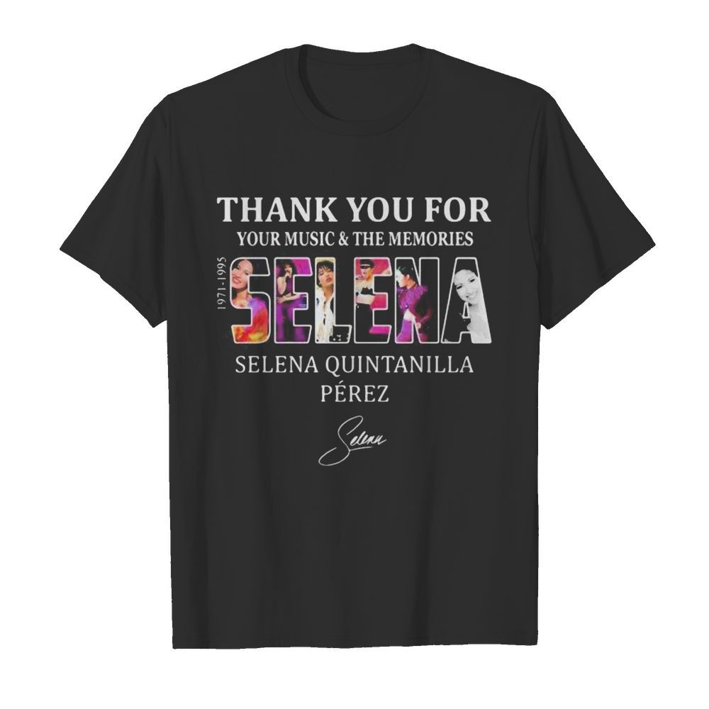 Thank you for your music and the memories selena quintanilla perez 1971 1995 signature  Classic Men's T-shirt