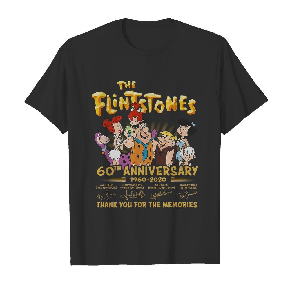 The Flintstones 60th Anniversary 1960 2020 Thank You For The Memories Signature shirt