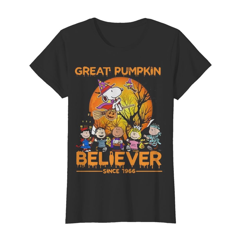 The Peanuts Snoopy Great Pumpkin Believer Since 1966 Halloween  Classic Women's T-shirt