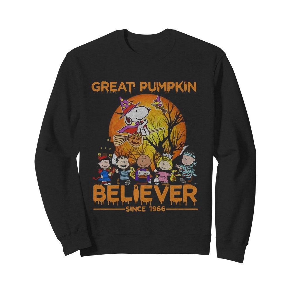 The Peanuts Snoopy Great Pumpkin Believer Since 1966 Halloween  Unisex Sweatshirt