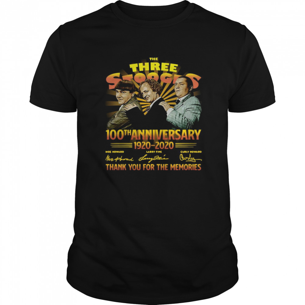 The Three Stooges 100th Anniversary 1920 2020 Signatures shirt