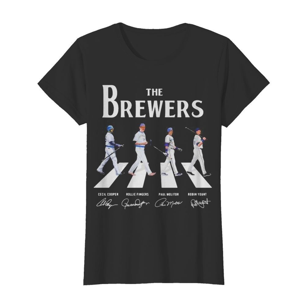 The brewers baseball crossing the line signatures  Classic Women's T-shirt