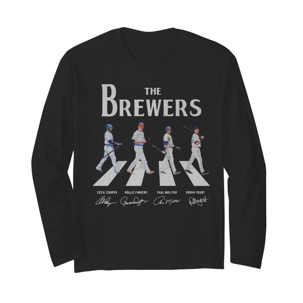 The brewers baseball crossing the line signatures  Long Sleeved T-shirt 