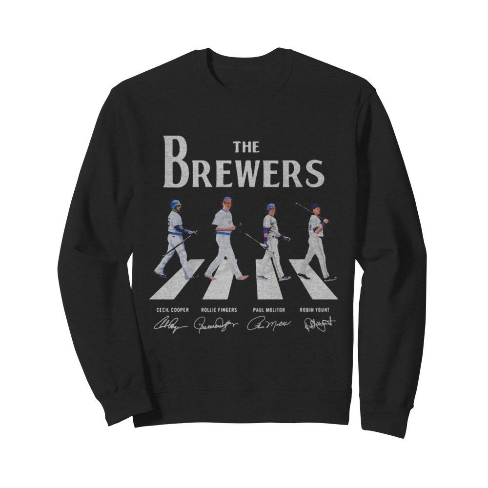 The brewers baseball crossing the line signatures  Unisex Sweatshirt