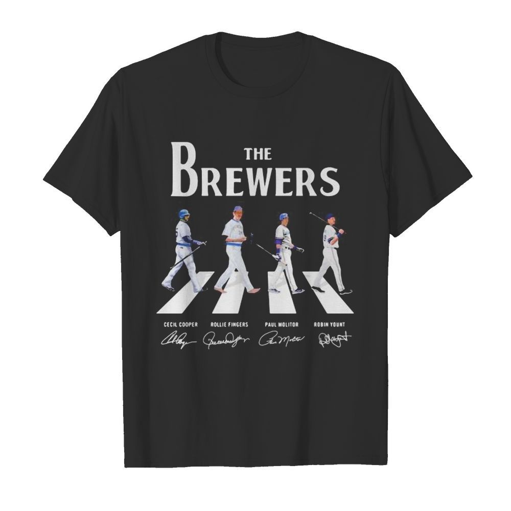 The brewers baseball crossing the line signatures  Classic Men's T-shirt