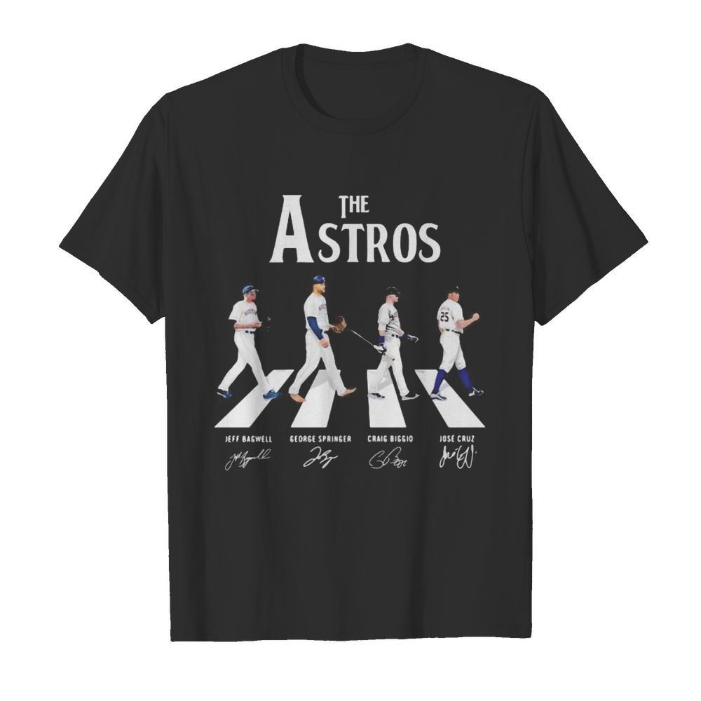 The houston astros baseball crossing the line signatures shirt