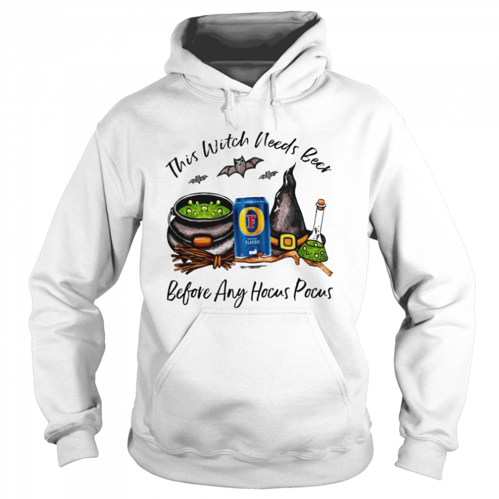 This Witch Needs Beer Before Any Hocus Pocus Halloween  Unisex Hoodie