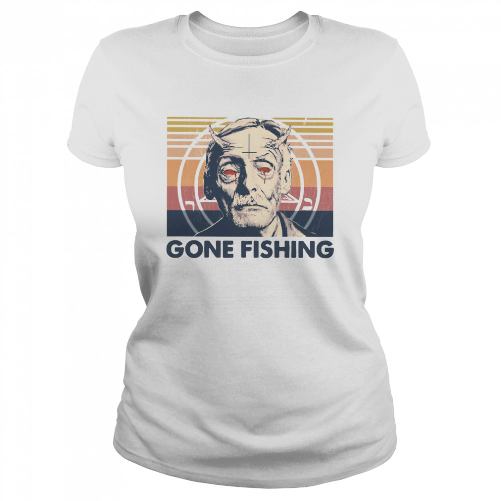 True Crime Gone Fishing Vintage  Classic Women's T-shirt