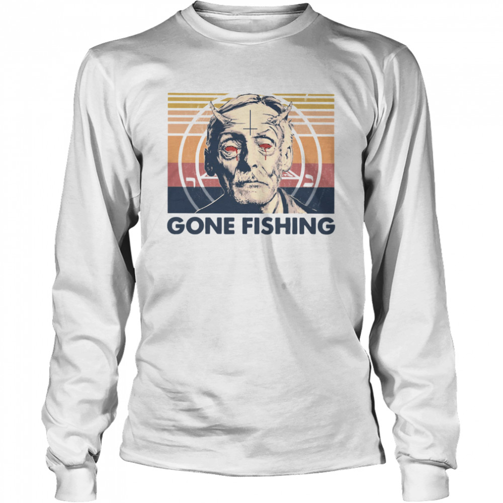 True Crime Gone Fishing Vintage  Long Sleeved T-shirt