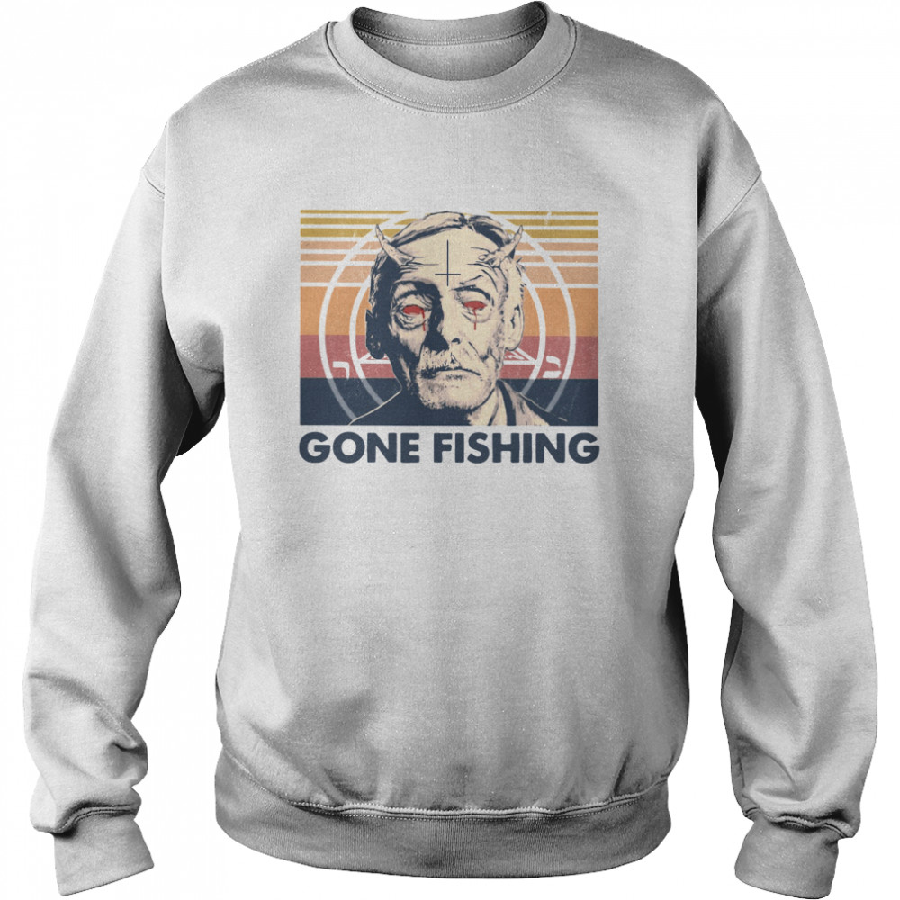 True Crime Gone Fishing Vintage  Unisex Sweatshirt