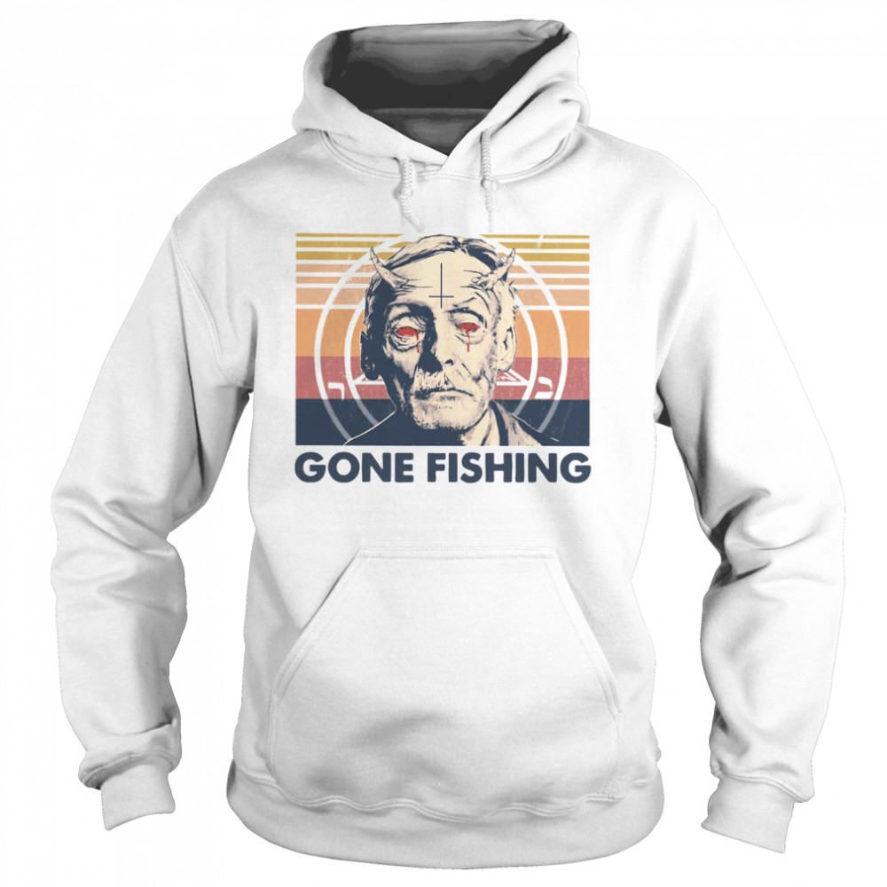 True Crime Gone Fishing Vintage  Unisex Hoodie