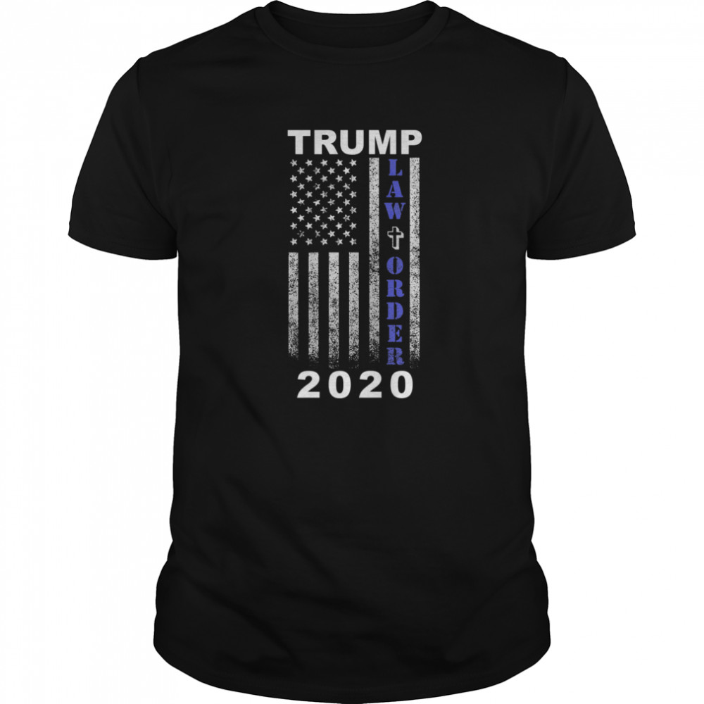 Trump 2020 Law and Order American Flag Vintage Distressed shirt