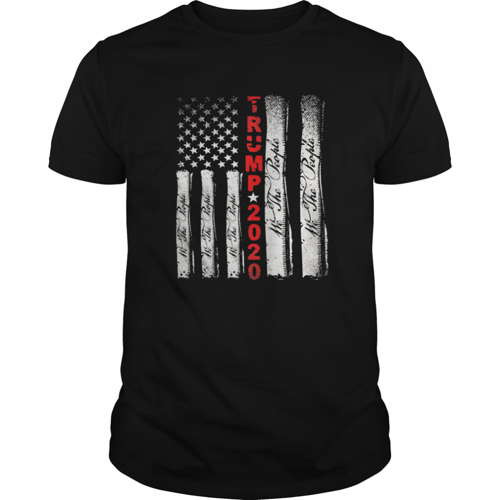 Trump 2020 american flag stars shirt