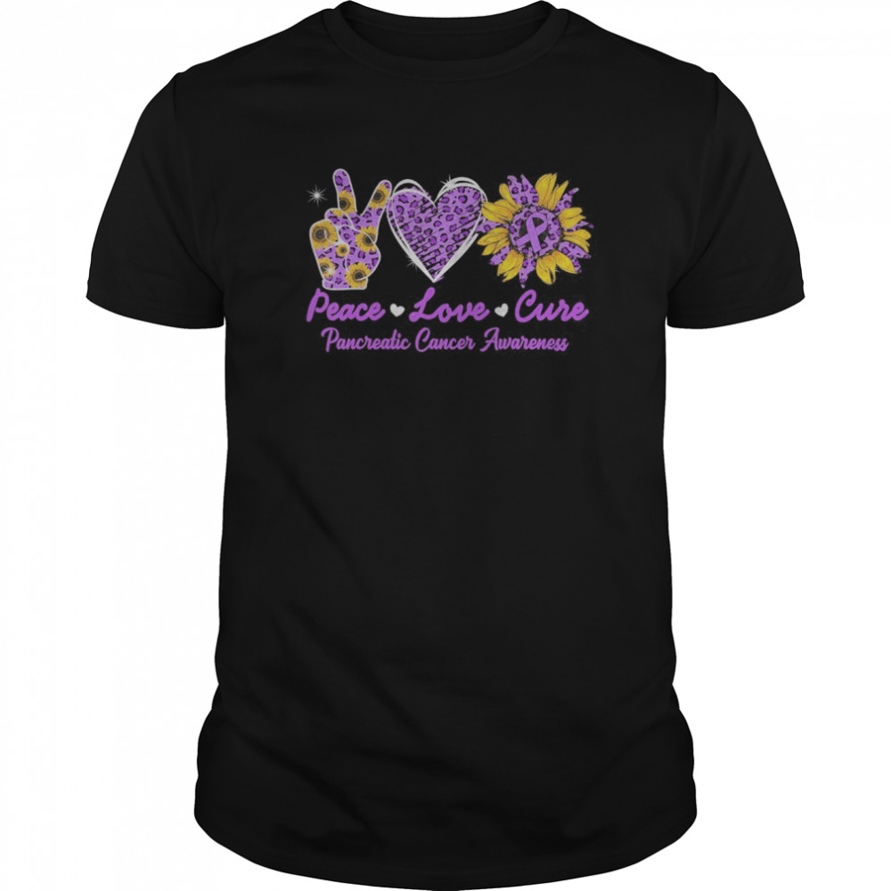 Tu Sunflower Ribbon Pancreatic Cancer Awareness Costume shirt