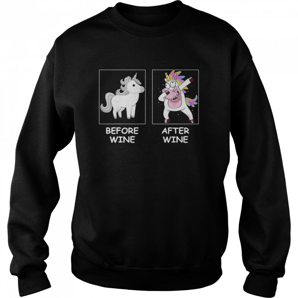 Unicorn Before Wine After Wine  Unisex Sweatshirt