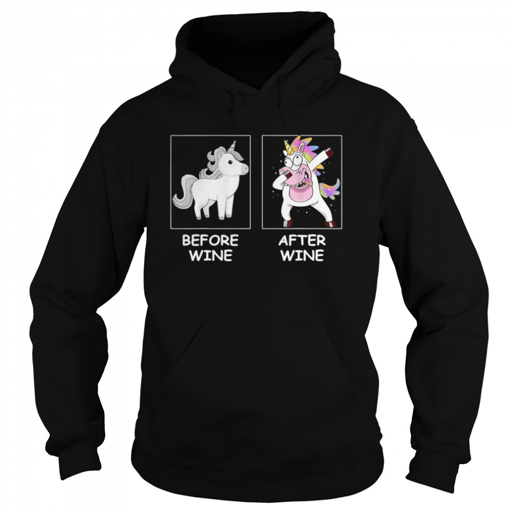 Unicorn Before Wine After Wine  Unisex Hoodie