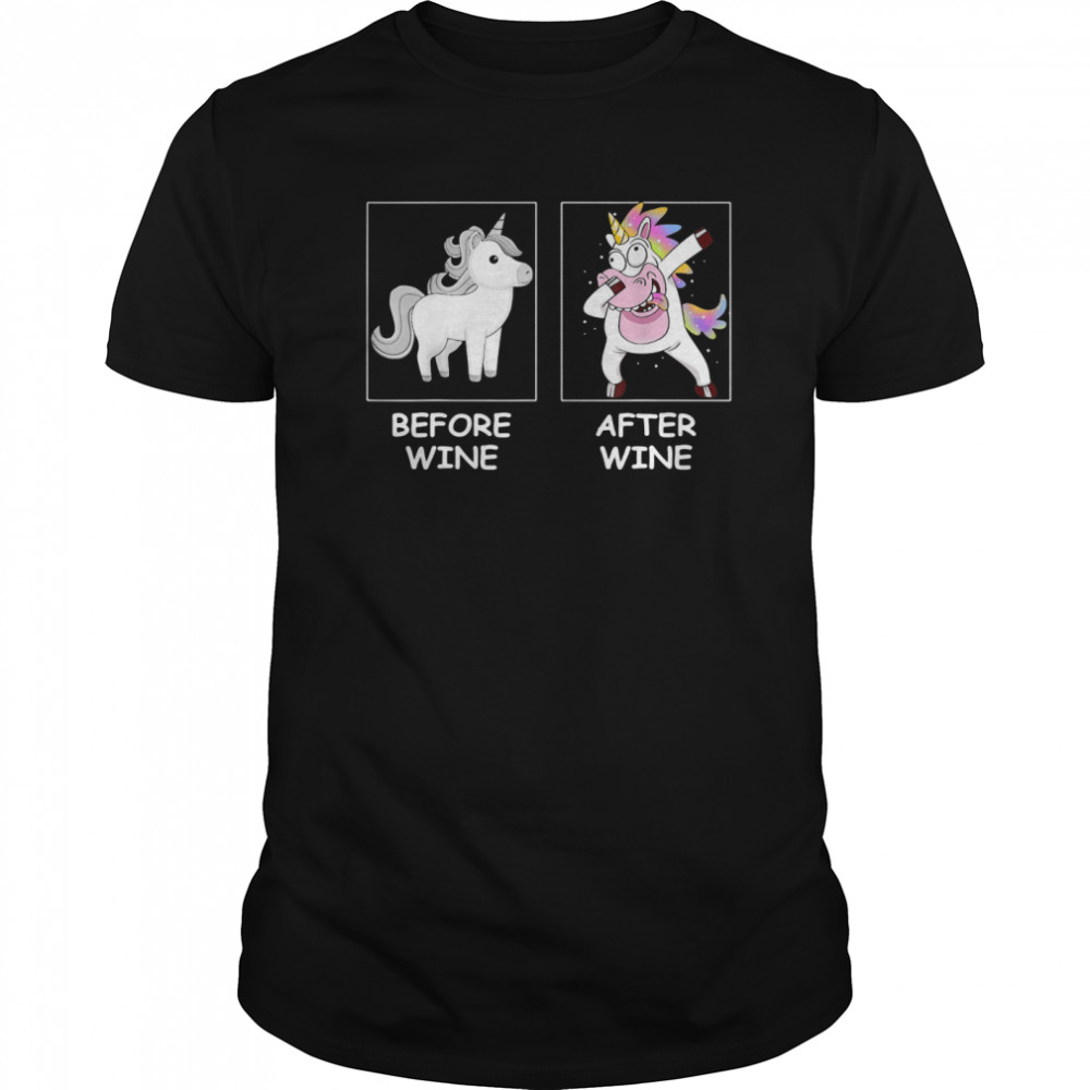 Unicorn Before Wine After Wine  Classic Men's T-shirt