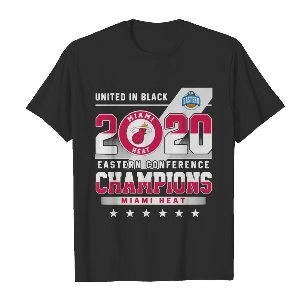 United in black 2020 eastern conference champions miami heat stars shirt