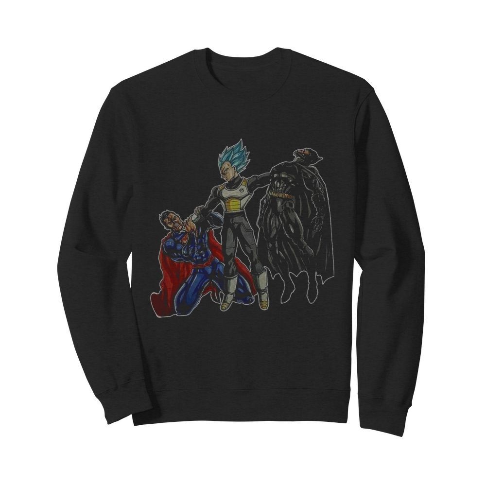 Vegeta Superman And Batman  Unisex Sweatshirt