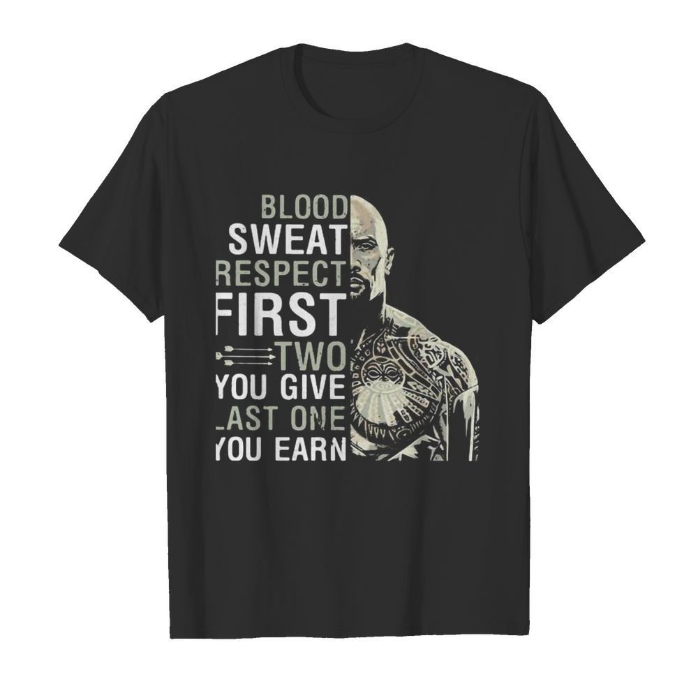 Vikings blood sweat respect first two you give last one you earn shirt