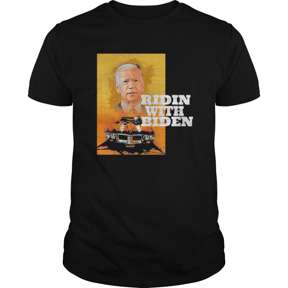 Vintage Retro Classic Ridin With Biden shirt