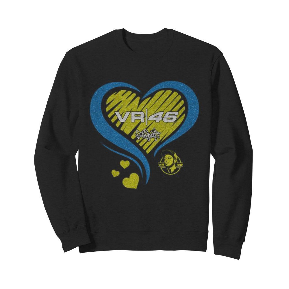 Vr46 valentino rossi racing heart diamond  Unisex Sweatshirt