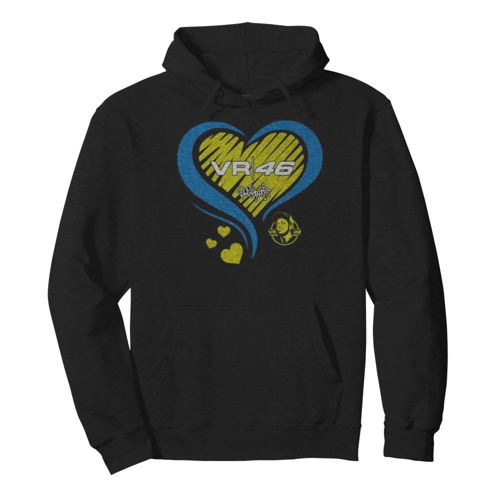 Vr46 valentino rossi racing heart diamond  Unisex Hoodie