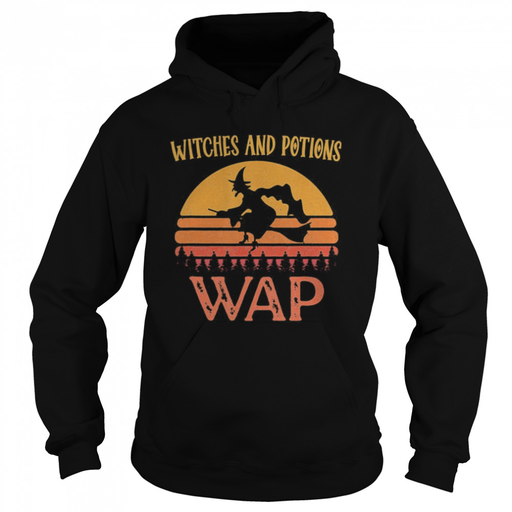 WAP Witches And Potions Retro Halloween Witch  Unisex Hoodie