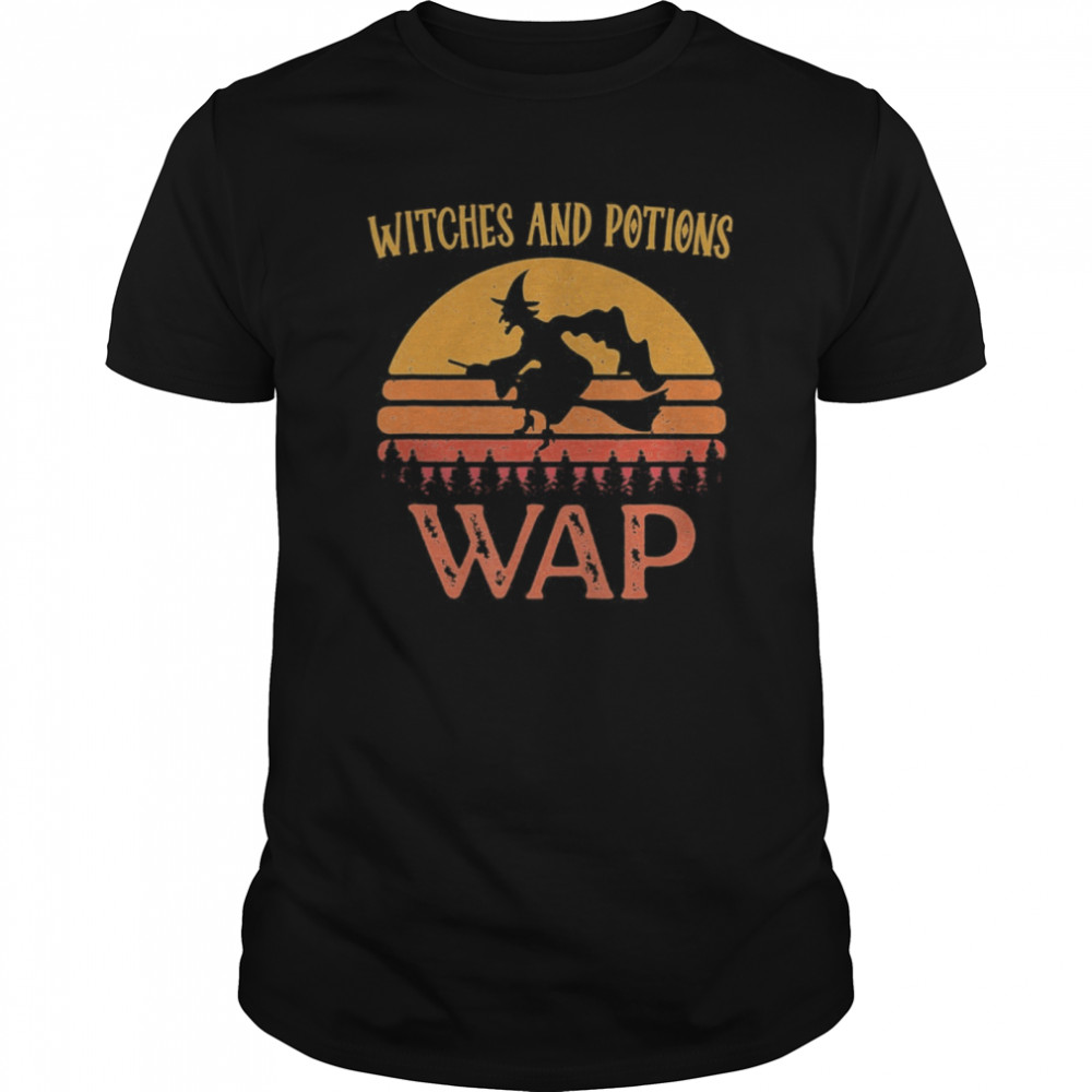 WAP Witches And Potions Retro Halloween Witch shirt