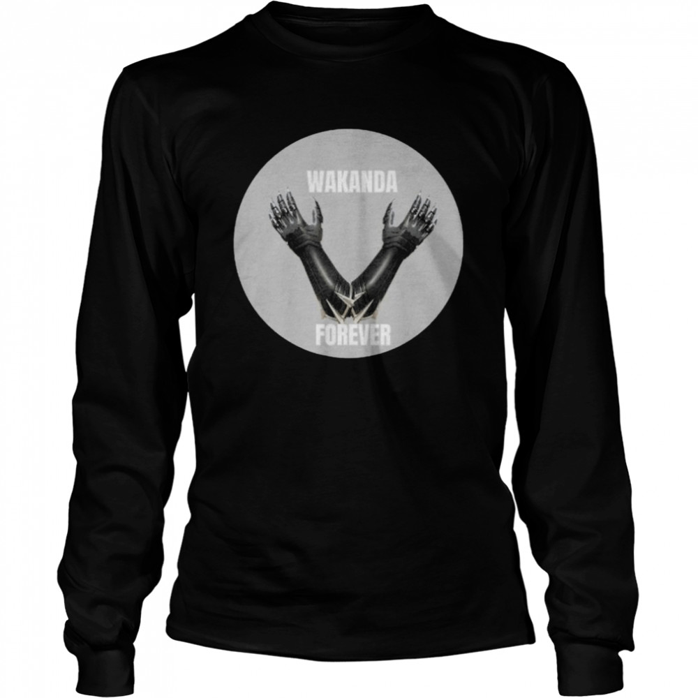 Wakanda Forever Black Panther Chadwick Boseman  Long Sleeved T-shirt