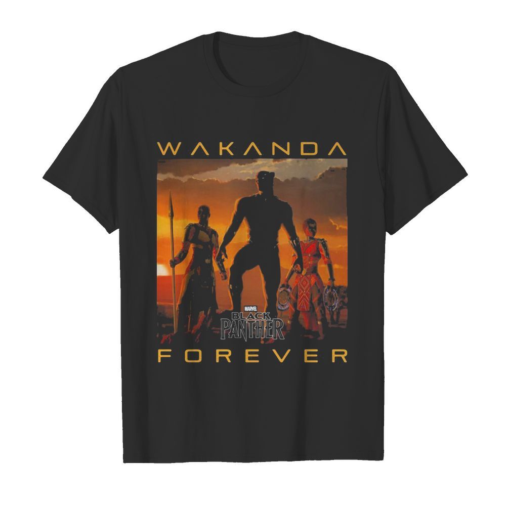 Wakanda forever black panther chadwick rip poster shirt